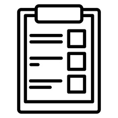 assessment icon Simple thin line stroke