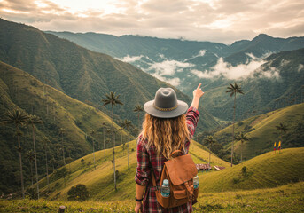 woman in the mountains