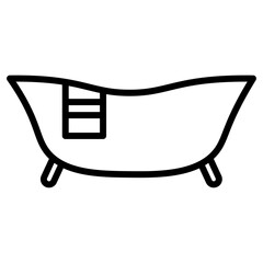 bath tub icon Simple thin line stroke