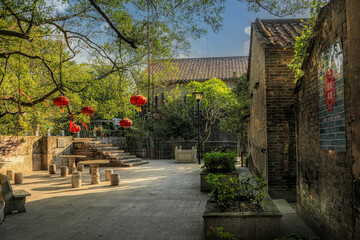 Foshan city, Guangdong, China. Nanhai Shishan Huangxi Village with a history of 800 years preserves...
