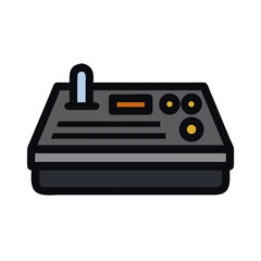 Retro Vintage 80s Home Video Game Console with Joystick Controller