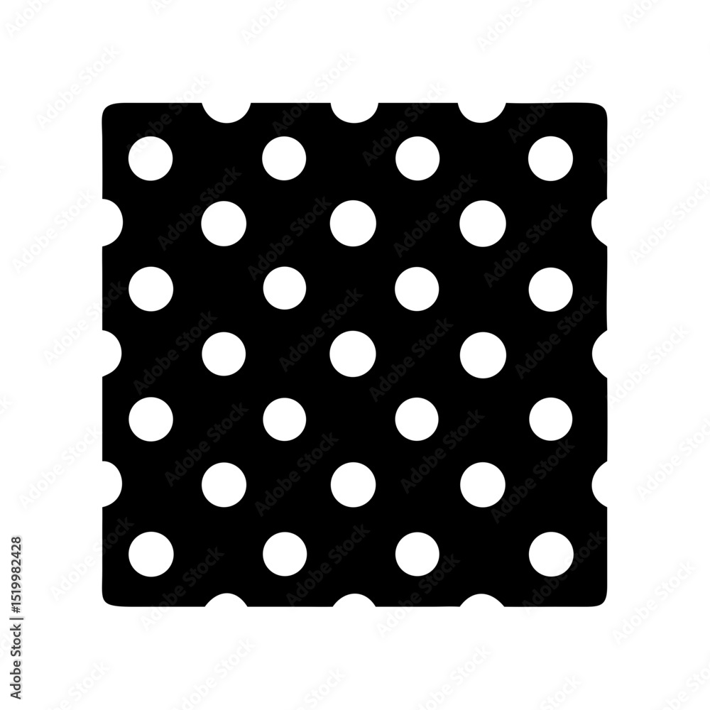 Poster black and white polka dot pattern square design element graphic image