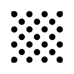 A Simple Black and White Polka Dot Pattern Image with a Grid of Circles