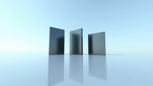 3D business graph on a blue background illustrating financial growth and market success with upward-trending bar charts