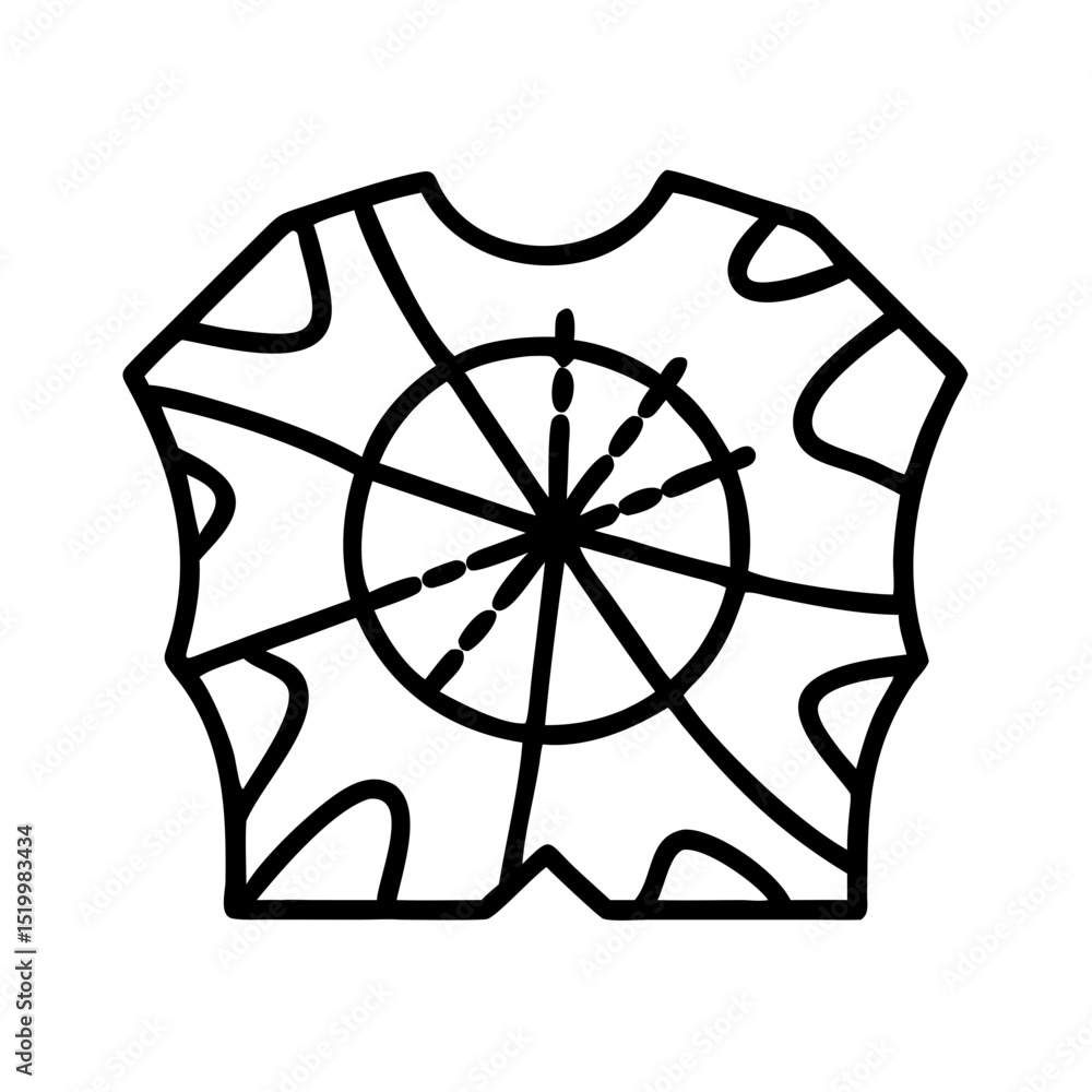 Aufkleber abstract design of a tshirt with a unique circular pattern