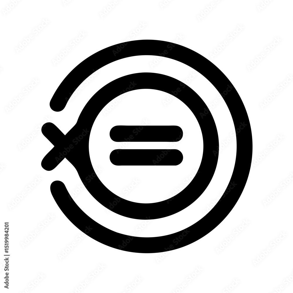 Aufkleber concentric circle logo design with inner double lines and arrow symbol a modern and minimalist brand
