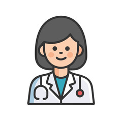 cartoon, doctor, vector, illustration, people, business, 