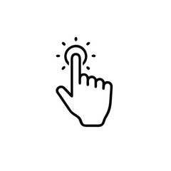 Obraz premium Hand Cursor Click Vector Icon.