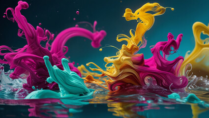 Mesmerizing Close-up of Vibrant Ink Plume in Motion