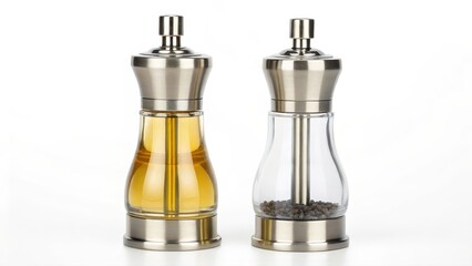 Stylish oil and vinegar dispensers with a sleek design for modern kitchens.
