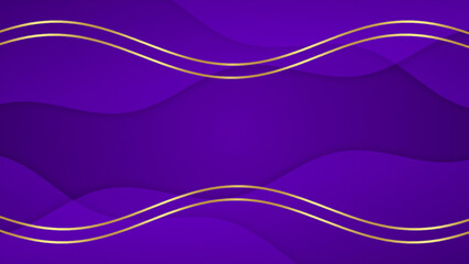 Dark Purple and golden abstract geometric motion techology background. Seamless looping background animation