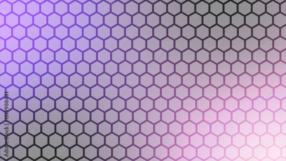 Poster futuristic colorful surface hexagons tiles. trendy simple and minimal geometrical hexagon background