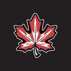 Red Maple Leaf Vector Illustration,Canada Maple Leaf Icon Design,Autumn Maple Leaf Clipart,Flat Red Maple Leaf Drawing,Decorative Maple Leaf Vector Art,Hand Drawn Maple Leaf Design,Maple Leaf Graphic 