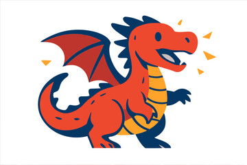 Obraz premium The image features a dragon on a clear, light-colored background, saved as a file, created using Gerative AI