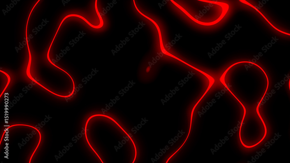 Poster glowing red neon abstract pattern minimal geometric sci-fi futuristic technology background