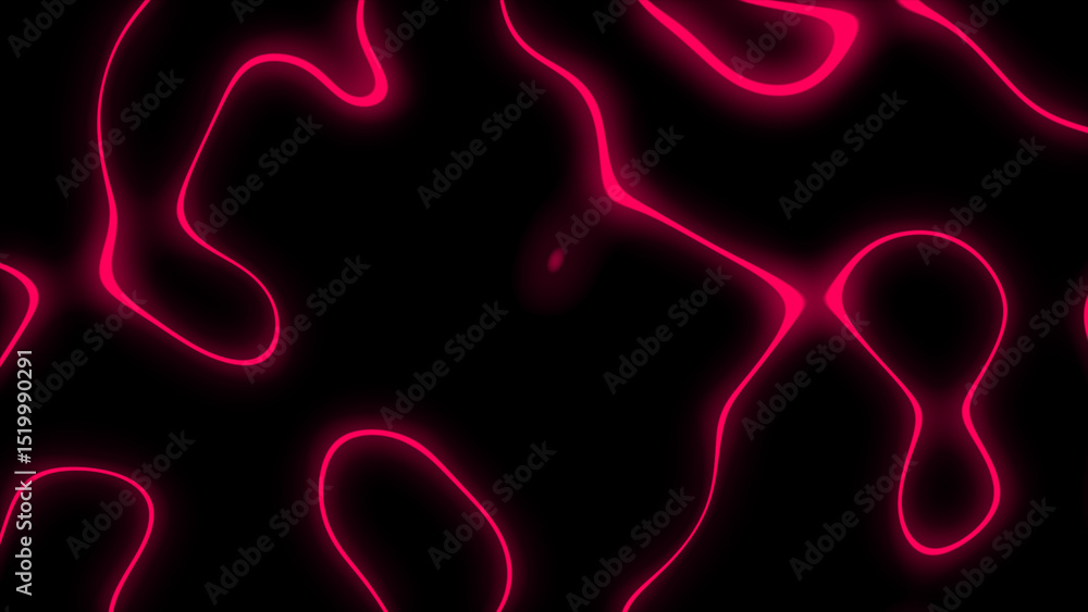 Poster glowing magenta red neon abstract pattern minimal geometric sci-fi futuristic technology background