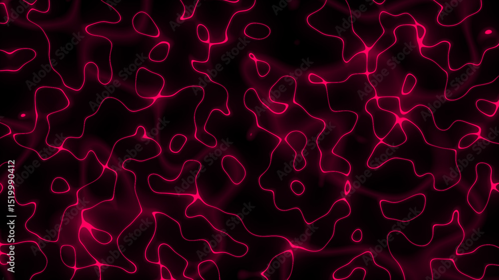Aufkleber glowing magenta red neon abstract pattern minimal geometric sci-fi futuristic technology background