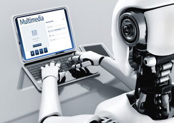 Multimedia cloud computing storage for uploading and store files online snugly for internet users and online business. 3D illustration