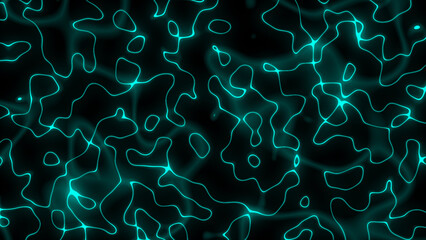 Glowing Cyan neon abstract pattern minimal geometric sci-fi futuristic technology background