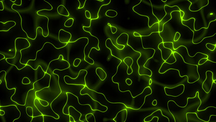 Glowing Lime green neon abstract pattern minimal geometric sci-fi futuristic technology background