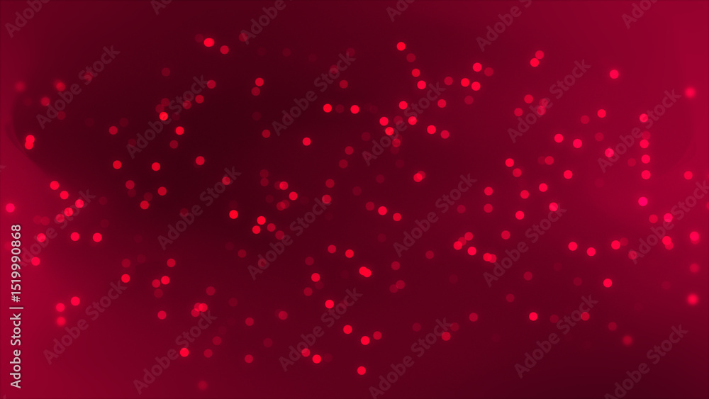 Poster magenta red glowing glitter bokeh particles elegant particles background. futuristic glittering part
