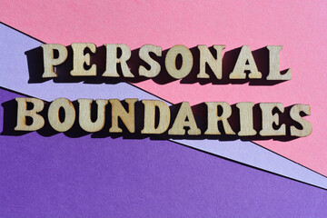 Personal boundaries, phrase as banner headline