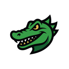 A crocodile head mascot logo vector art illustration