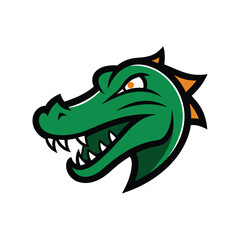 Crocodile head mascot logo vector art illustration
