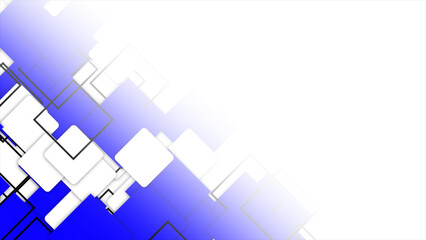 Obraz premium simple futuristic moving Blue squares gradient geometrical white background