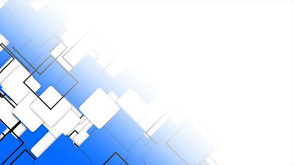 simple futuristic moving Royal blue squares gradient geometrical white background