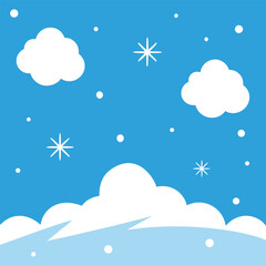 Snowfall background vector art illustration