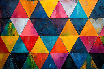 Fototapeta premium Colorful Gradient Triangles
