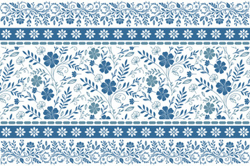 abstract pattern fashion outline.bedsheet cover seamless texture.leaves blue floral modern design.line floral minimalism home textile.border embroidery hand-drawn decoration

