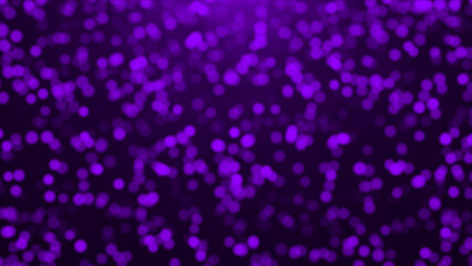 Beautiful Purple glitter particles falling and flickering particles over black background, simple particles background