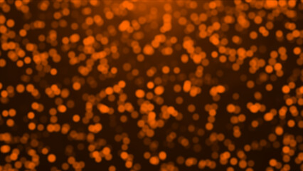 Beautiful Orange glitter particles falling and flickering particles over black background, simple...