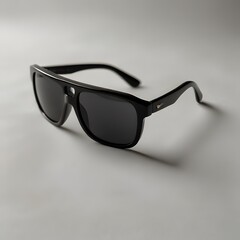 Sleek Black Sunglasses for Stylish Eye Protection on White
