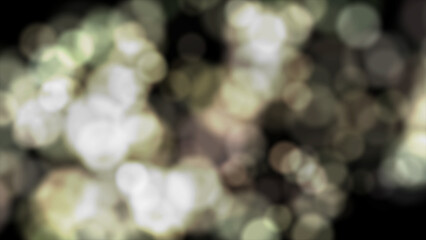 Colorful slowly moving blurry particles bokeh effect background, multicolor light leaks black background