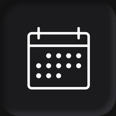 black calendar icon