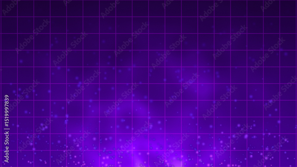 Poster purple color glowing technology particle moving over dark background, futuristic particles backgroun