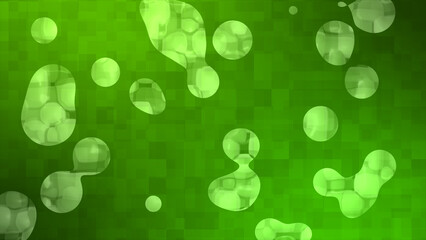 Abstract futuristic technology particles background, Lime green particles and grid background