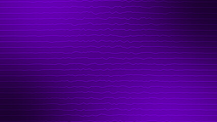 Abstract Purple color horizontal wiggly lines moving on black background