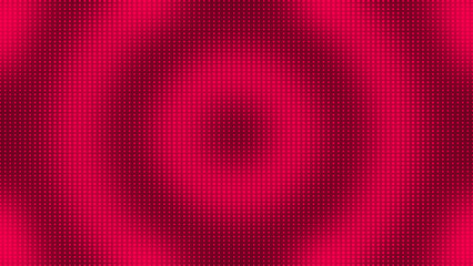 Modern halftone circular dots water waves ripple pattern Magenta red background