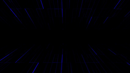 Modern flashing Blue particles futuristic on dark black background
