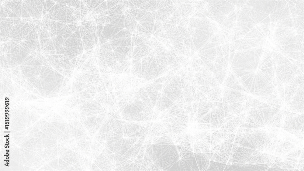 Poster white plexus abstract digital connection moving dots and linesmesh,technology background. network of