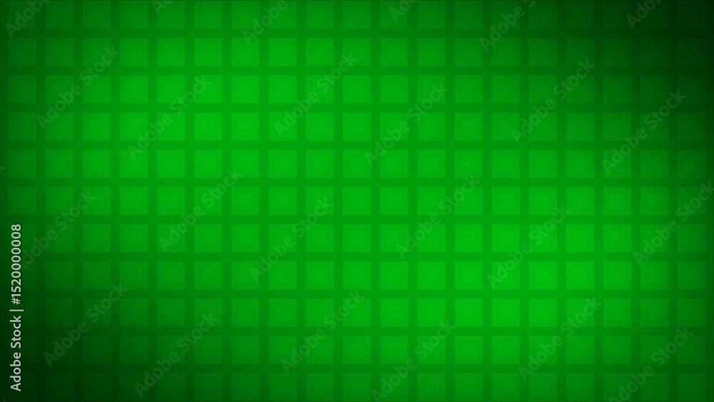 Poster simple green color gradient background with square shapes