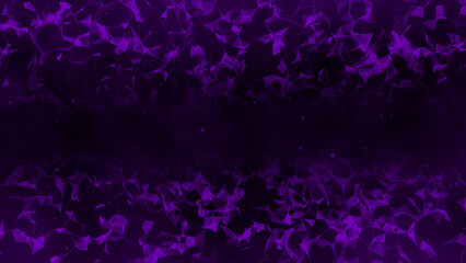 Purple plexus Abstract digital connection moving dots and lines,Technology background. Network of lines and dots background
