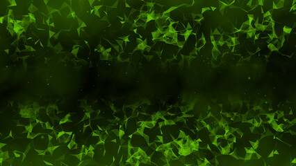Lime green plexus Abstract digital connection moving dots and lines,Technology background. Network...