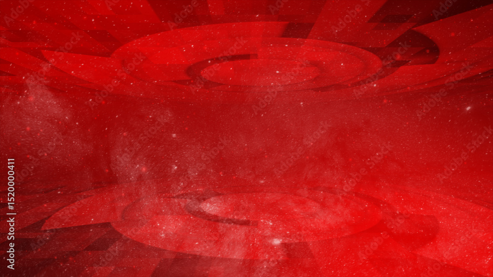 Poster 3d abstract technology futuristic concept background. rotating 3d circle concept red color backgroun