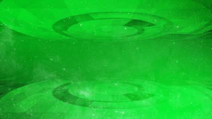 3d Abstract technology futuristic concept background. Rotating 3d circle concept Green color...