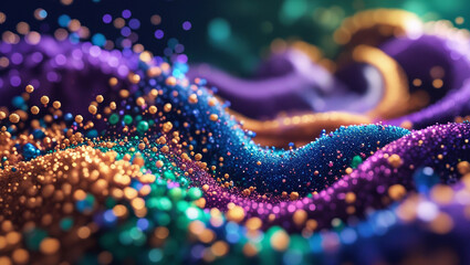 Dynamic Abstract Art Vibrant Colors and Textured Waves